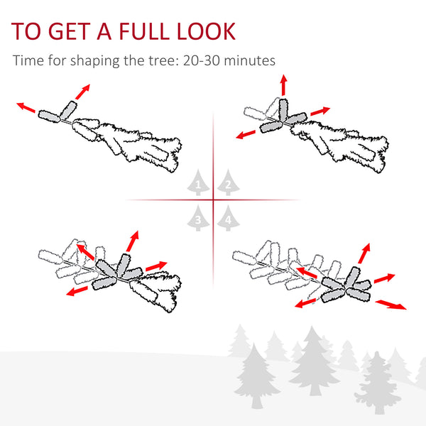 6ft Frosted Pencil Christmas Tree