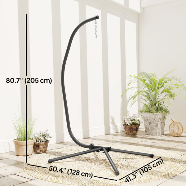 Hanging Egg Chair Stand Only, Heavy Duty Hammock Chair Stand, 330lbs Weight, Black