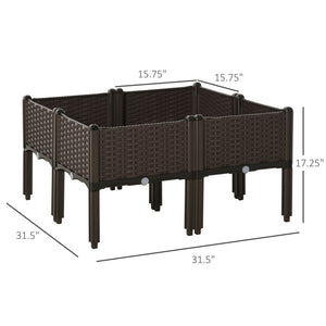 4-piece raised garden bed in PP