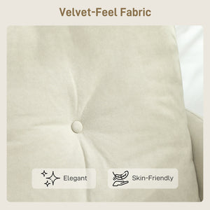 2 seater sofa with high resilience foam and thick padding, cream white