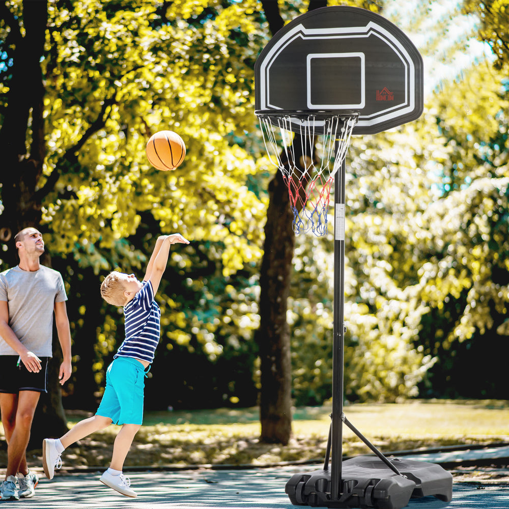 Basketball Hoop with Stand and Weighted Base, Casters, Black