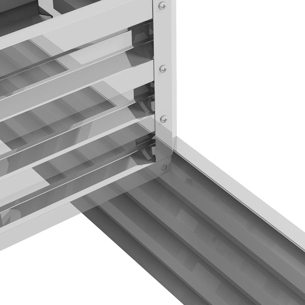 Galvanized 2-tier raised planter, silver