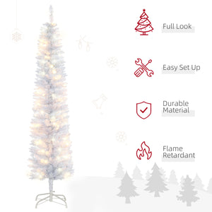 6ft Tall Pre-Lit Artificial Christmas Tree with 100 LEDs