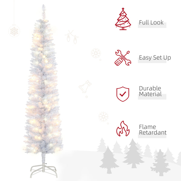 6ft Tall Pre-Lit Artificial Christmas Tree with 100 LEDs