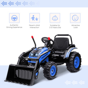 6V Battery Powered Kids Tractor, Blue