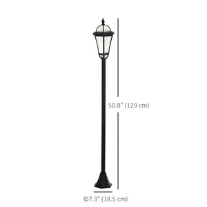 Set of 2 LED garden lights with automatic switch, black