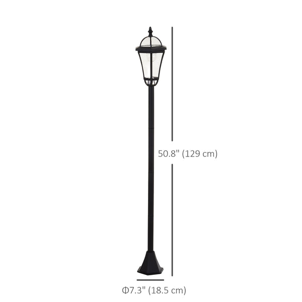Set of 2 LED garden lights with automatic switch, black
