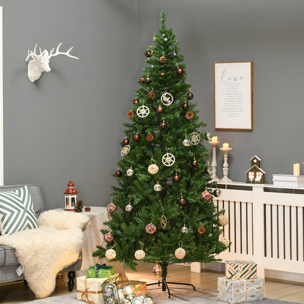 7.5ft Pre-Lit Artificial Christmas Tree with Warm White LED Light