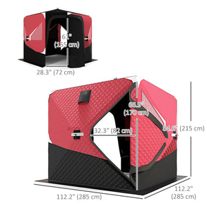 Insulated ice fishing shelter for 3 to 4 people, foldable, with oversized doors, windows, vents and carrying bag, for low temperatures down to -30 ℃.
