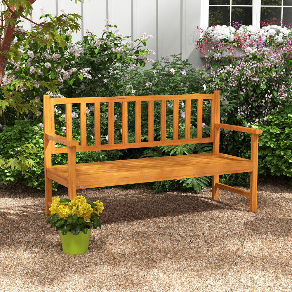 Wooden bench with a central lifting table that can accommodate 2 to 3 people