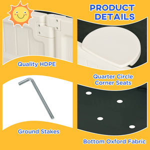 Sandpit with canopy and fabric cover, cream white