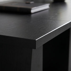 63-in. trapezoid leg desk, black