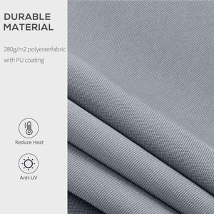 8' x 7' Retractable Awning, Patio Awnings, Sunshade Shelter with 280 g/m² UV & Water-Resistant Fabric and Aluminum Frame for Deck, Balcony, Yard, Grey