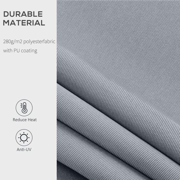 8' x 7' Retractable Awning, Patio Awnings, Sunshade Shelter with 280 g/m² UV & Water-Resistant Fabric and Aluminum Frame for Deck, Balcony, Yard, Grey