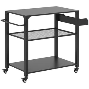 3-tier garden trolley with storage rack