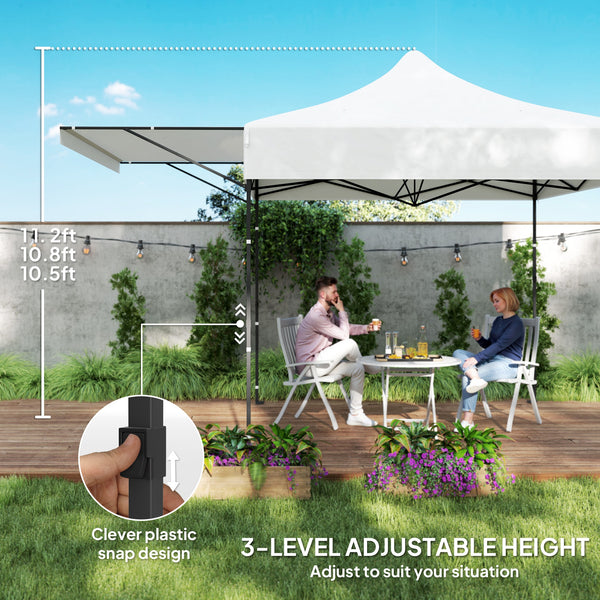 10 x 10 folding tent with awning and side walls