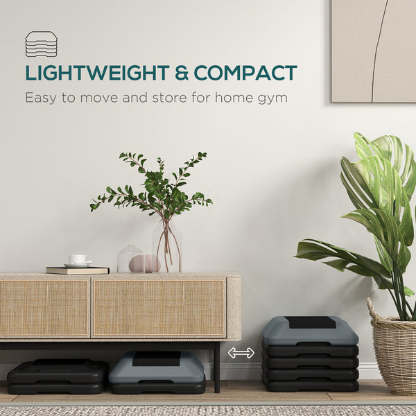 5-level height-adjustable stepper, gray