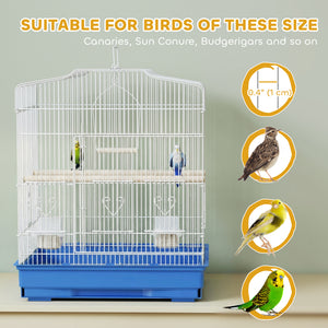 23-in. bird cage with perches, blue