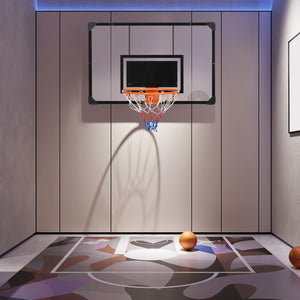 Mini wall-mounted basketball hoop