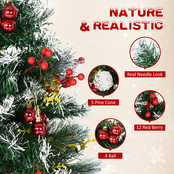 Set of 2 pre-lit 2-foot artificial Christmas trees with warm white LEDs