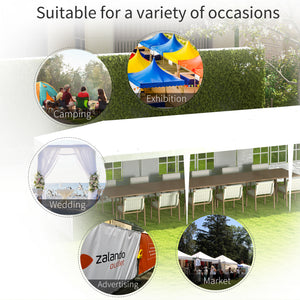 10' x 29' Party Tent, Canopy Tent with Sidewalls and Large Transparent Windows for Garden, Backyard, Outdoor, White
