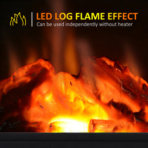 14" 1000W Black Mini Electric Fireplace