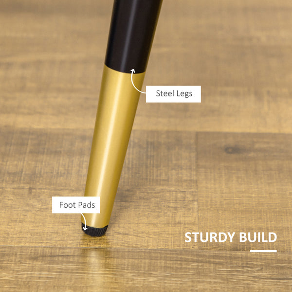 Set of 2 chairs with faux leather upholstery and steel legs, cream color