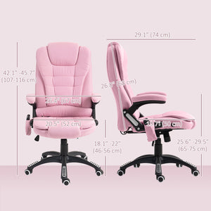 Office chair with 6 vibrating massage points, pink
