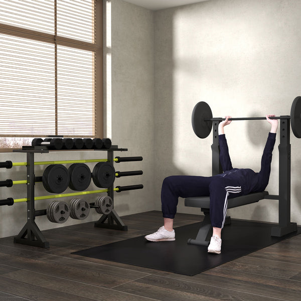 Versatile Gym Organizer with Multi-Function Rack