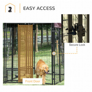 Lockable welded steel outdoor enclosure