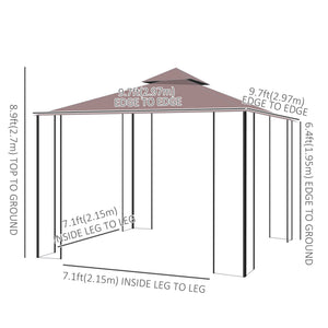 10 x 10 Gazebo with integrated mosquito net