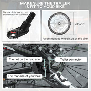 2-in-1 bike trailer with 5-point harness, orange