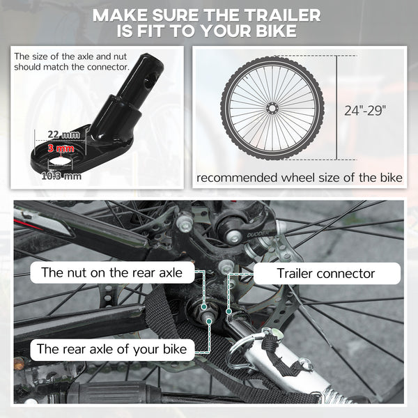 2-in-1 bike trailer with 5-point harness, orange