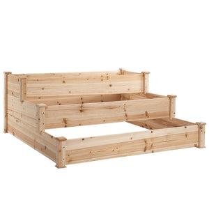 3-Tier Raised Garden Bed Kit, Natural Color