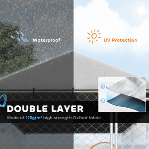 Outdoor run with waterproof cover, silver