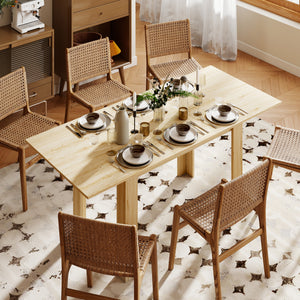 Extendable dining table for 6 to 8 people