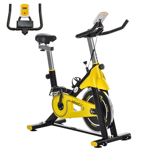 Stationary exercise bike, adjustable resistance with LCD display