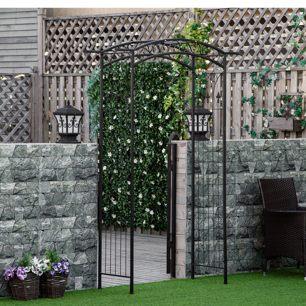Outdoor garden arch, black