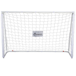 Soccer goal (m) with metal frame, PE net, white