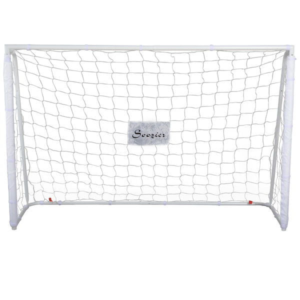 Soccer goal (m) with metal frame, PE net, white
