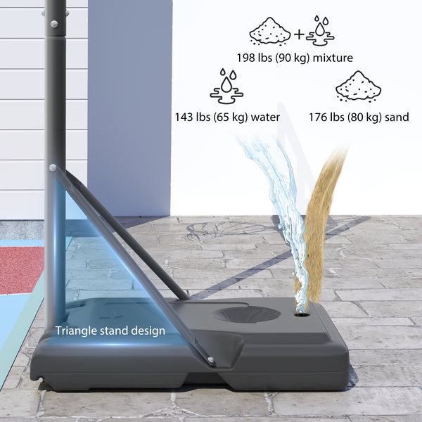 Soozier basketball hoop adjustable in height from 1.5 to 3 m