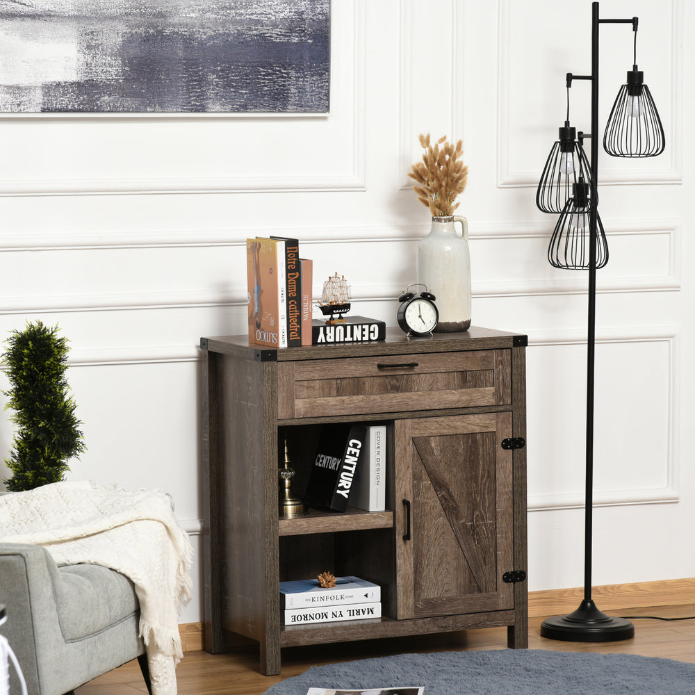 Modern farmhouse rustic storage buffet, in dark oak