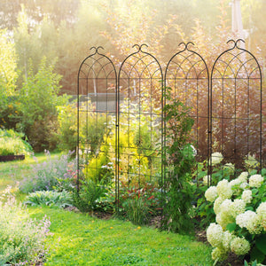 Set of 2 garden trellises for climbing plants