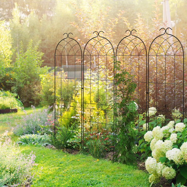 Set of 2 garden trellises for climbing plants