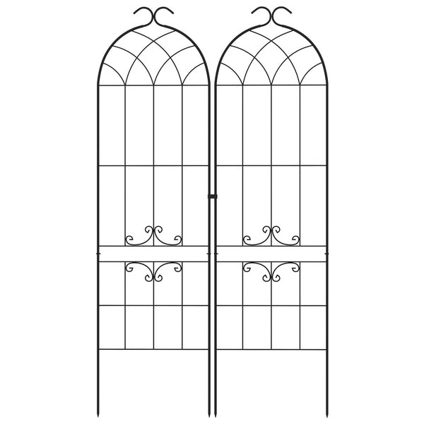 Set of 2 garden trellises for climbing plants