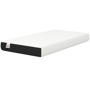 8-inch Twin Cooling Memory Foam Mattress, Medium-Firm Comfort and Lumbar Support – White and Gray