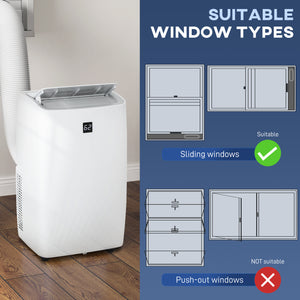 12,000 BTU Portable Air Conditioner, Air Conditioning with Cooling, Dehumidifier, Fan