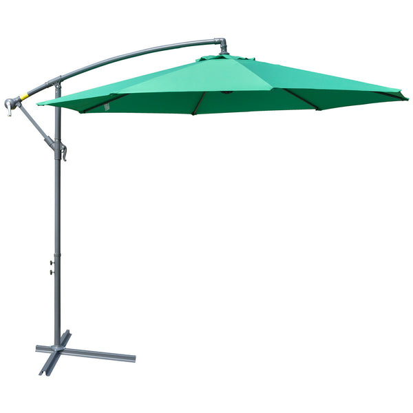10-foot cantilever parasol, green