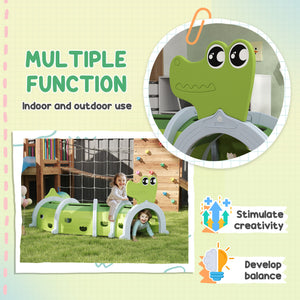 Crocodile Tunnel for children aged 3 to 6, green