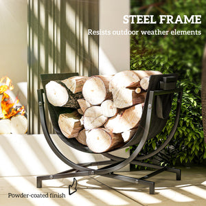 43cm Black Folding Log Holder